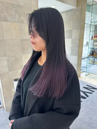 ロング カラー 田中 あかねのヘアスタイル
