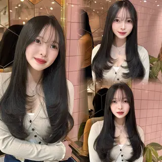 ロング 🎀しゅな/韓国 レイヤー/透明感♡のヘアスタイル