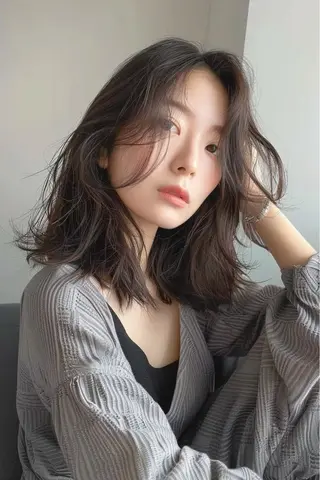 ミディアム カラー 最新ケアカラー 髪質改善YUTOのヘアスタイル