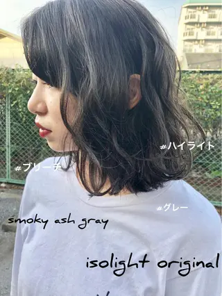 ミディアム カラー レイヤーカット匠 イソザキノリユキのヘアスタイル