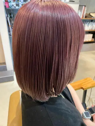 カラー 透明感ブリーチ ハイトーンウエダのヘアスタイル