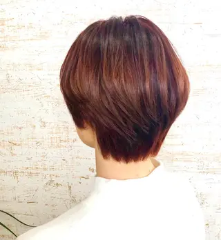 ショート カラー ケアブリーチ /髪質 改善/古橋圭史郎のヘアスタイル