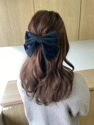 ロング ヘアアレンジ 新宿/韓国ヘア 中明度カラー/かやのヘアスタイル
