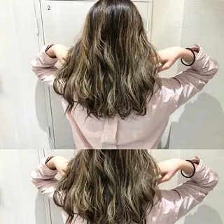 ロング カラー ショート/ボブ/ 白髪ぼかし/しんやのヘアスタイル