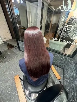 ロング カラー パーマ 髪質改善⭐️縮毛矯正 中野⭐️Rinaのヘアスタイル