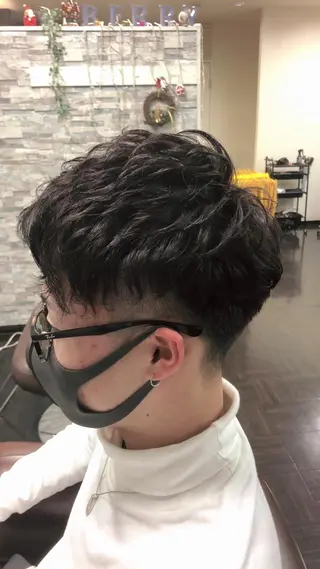 ショート パーマ メンズ ALLEN hair 郡山開成店所属・中司 優樹のヘアスタイル