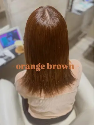 ミディアム カラー 🫧透明感&暖色系 color/沙綾🧸のヘアスタイル