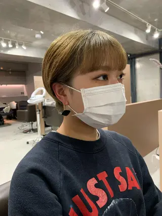 ショート ボブパーマコテ巻き風 パーマNo1深江秀平のヘアスタイル