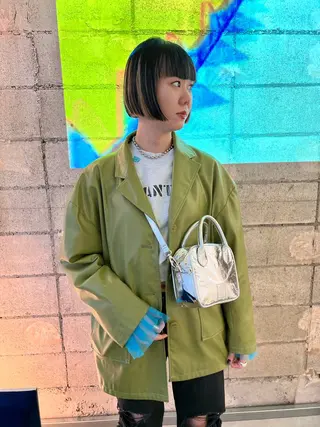 ミディアム カラー haco＋所属・圧倒的デザイン力 店長🎨RENAのヘアスタイル