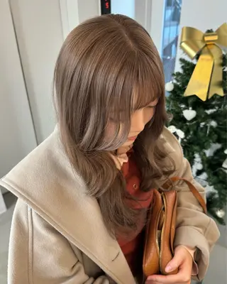 ロング カラー 透明感ワンカラー梅田 ダブルカラー/川上のヘアスタイル