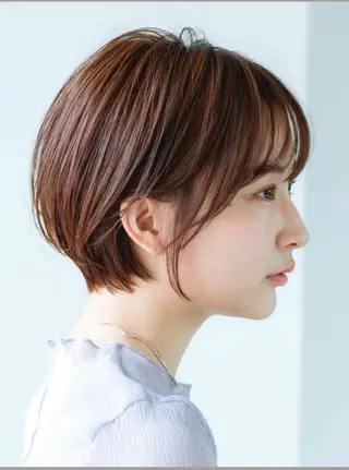 ショート 透明感カラー/ベージ ュ/HIKARU🌿のヘアスタイル