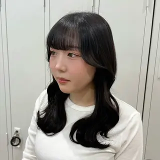 ロング カラー ヘアアレンジ キヨミ 韓国レイヤーカットのヘアスタイル