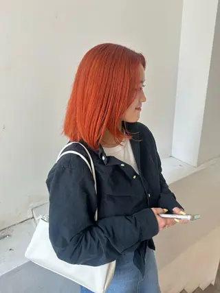 セミロング カラー ハイトーンカラー 🌙Mina🌙のヘアスタイル