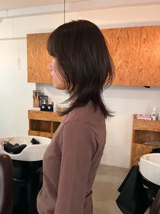 セミロング 暖色/パーマ 🌼クニトウメイのヘアスタイル