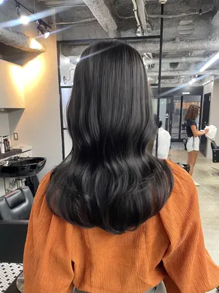 ロング カラー 新宿/韓国ヘア/ 髪質改善ストレートのヘアスタイル