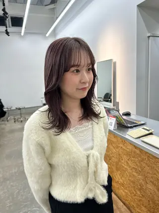 セミロング 南 星来のヘアスタイル