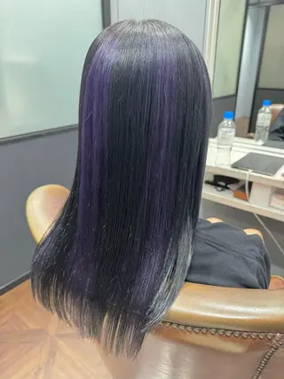 ロング カラー 大川 美優のヘアスタイル