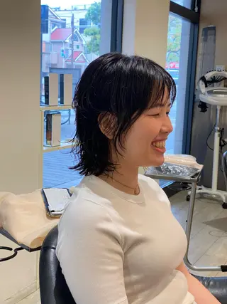 ミディアム 髪質改善/イルミナ/ 城崎のヘアスタイル