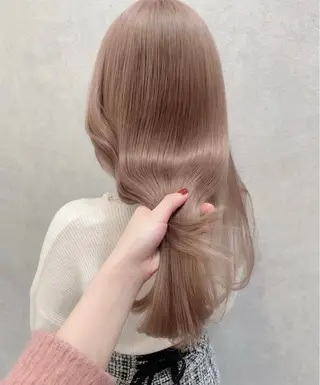 セミロング カラー ダブルカラー 韓国レイヤーKYONのヘアスタイル