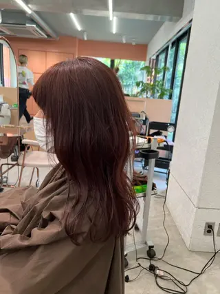 セミロング カラー ケアブリーチ/ ハイトーン/牧野のヘアスタイル