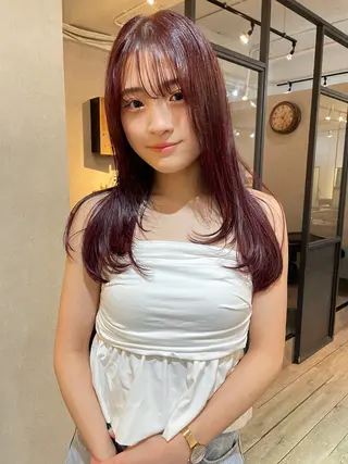 ミディアム カラー ERINA/レイヤー /梅田のヘアスタイル