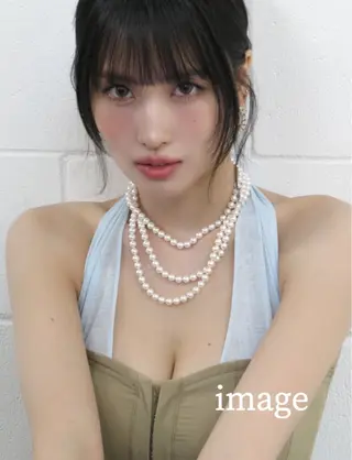 ミディアム レイヤーカット/ 縮毛矯正/ミサキ💐のヘアスタイル