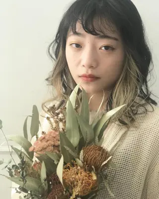 セミロング 🥛洒落髪小顔cut なら龍崎🥛のヘアスタイル