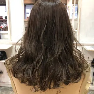 ロング カラー パーマ RUKA 美容院×ネイリストのヘアスタイル