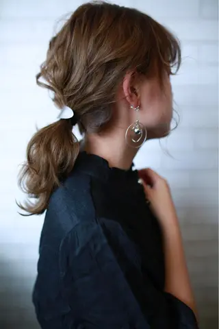 ミディアム カラー パーマ ヘアアレンジ メンズ キッズ ネイル マツエク・マツパ premier modelsのヘアスタイル