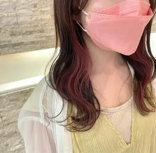 セミロング カラー 杉本 歩香のヘアスタイル