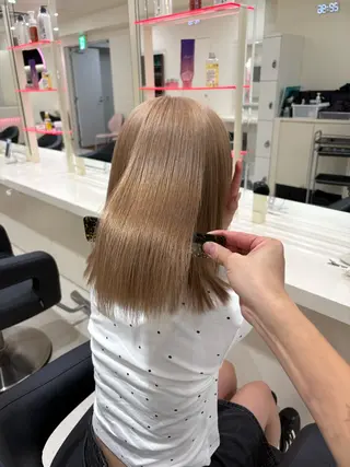 カラー 似合わせ💗透け感 💗うる艶カラー💗のヘアスタイル