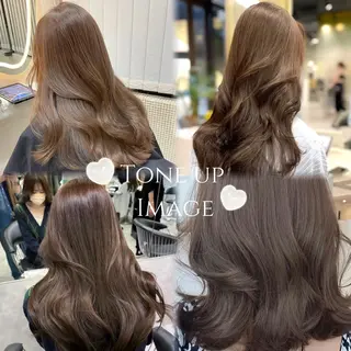 セミロング カラー 🤍うる艶韓国 カラー/Hitohaのヘアスタイル