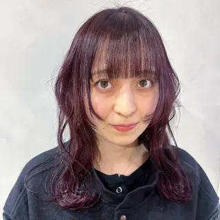 セミロング カラー デザインカラー/パー マ🦖外岡咲希🦖のヘアスタイル