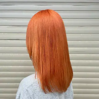 セミロング カラー ブリーチ/レイヤー 💙ayame💙のヘアスタイル