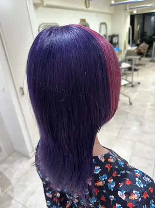 セミロング カラー デザインカラー🎨 下北沢 / 磯部のヘアスタイル