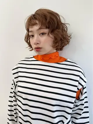 ショート 朝がラクになるパーマ トウバルタイキのヘアスタイル