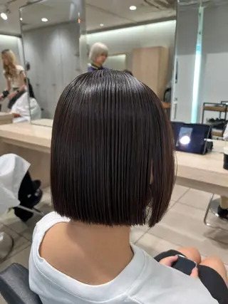 ミディアム パーマ 巖本 真希のヘアスタイル