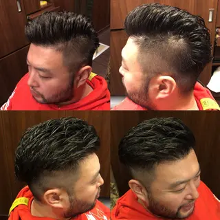 ミディアム パーマ ヘアアレンジ メンズ 根岸 智哉のヘアスタイル