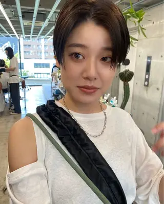 ショート カラー 似合わせカット レイヤー/ボブのヘアスタイル