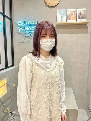 ミディアム カラー mood tatemachiのヘアスタイル