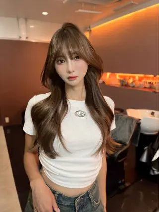 ロング 海野翔吾🇨🇳 ワンホンレイヤーのヘアスタイル