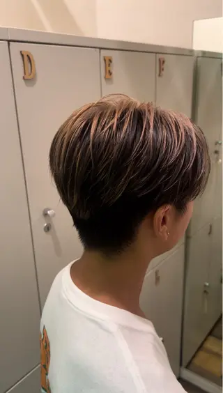 メンズ ハイトーンカラー/エ クステ/デザインのヘアスタイル