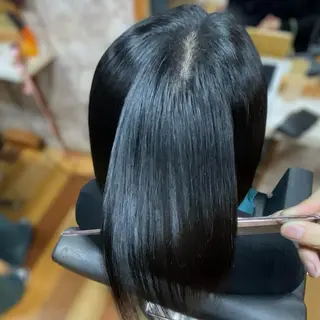 ミディアム YELLOW CORN 金沢文庫所属・【金沢文庫4分】髪質 改善/縮毛矯正アラタのヘアスタイル