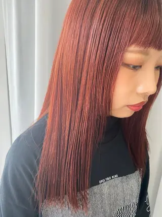 セミロング カラー ヘアアレンジ lani 天神大名/ブリーチのヘアスタイル