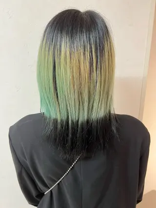 セミロング パーマ/ハイトーン /吉田眞のヘアスタイル