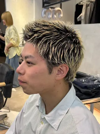 カラー メンズ メンズパーマ/ メッシュ📍ユリのヘアスタイル