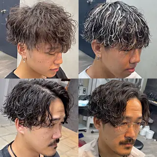 カラー パーマ メンズ 💈メッシュパーマ 特化💈ユウマ💈のヘアスタイル