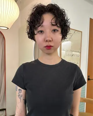 ショート パーマ ボブ/レイヤー/ケア パーマ/リュウタのヘアスタイル