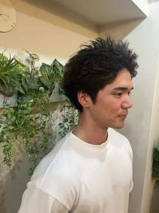 メンズ ⚪️髪質改善 縮毛 店長 コウ⚪️のヘアスタイル