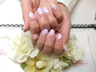 ネイル ネイルリボン 受付スタッフのネイルデザイン